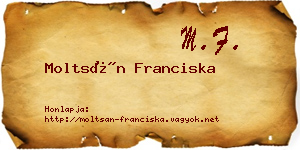 Moltsán Franciska névjegykártya